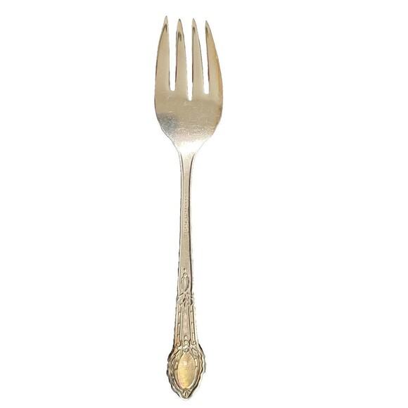 1‎ Oneida Community RENDEZVOUS Old South I Silverplate Silverware Salad Fork - Picture 2 of 6